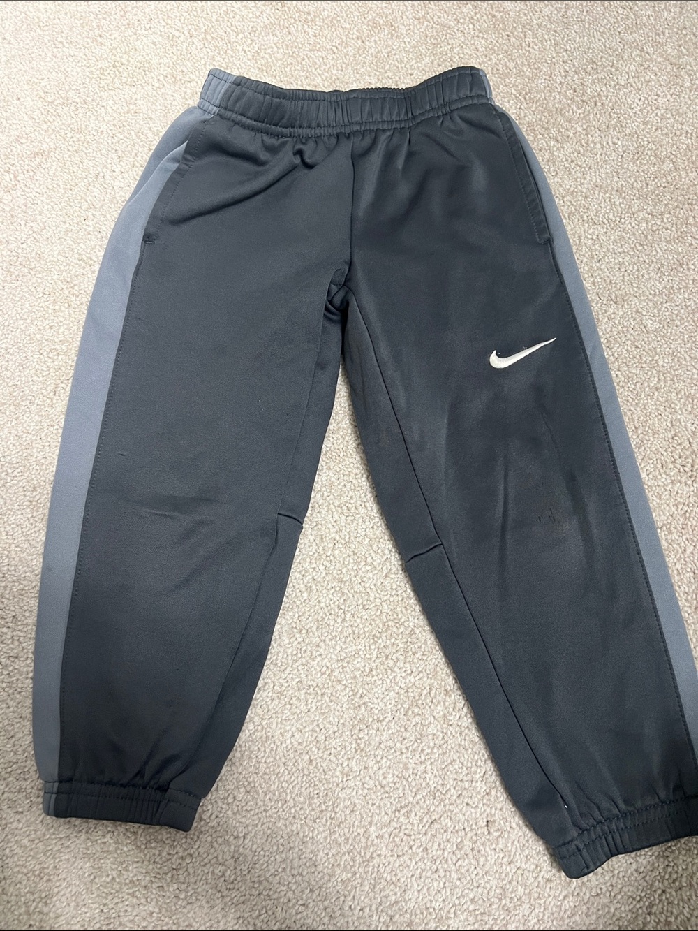 Nike Black Joggers with Gray Side Panels